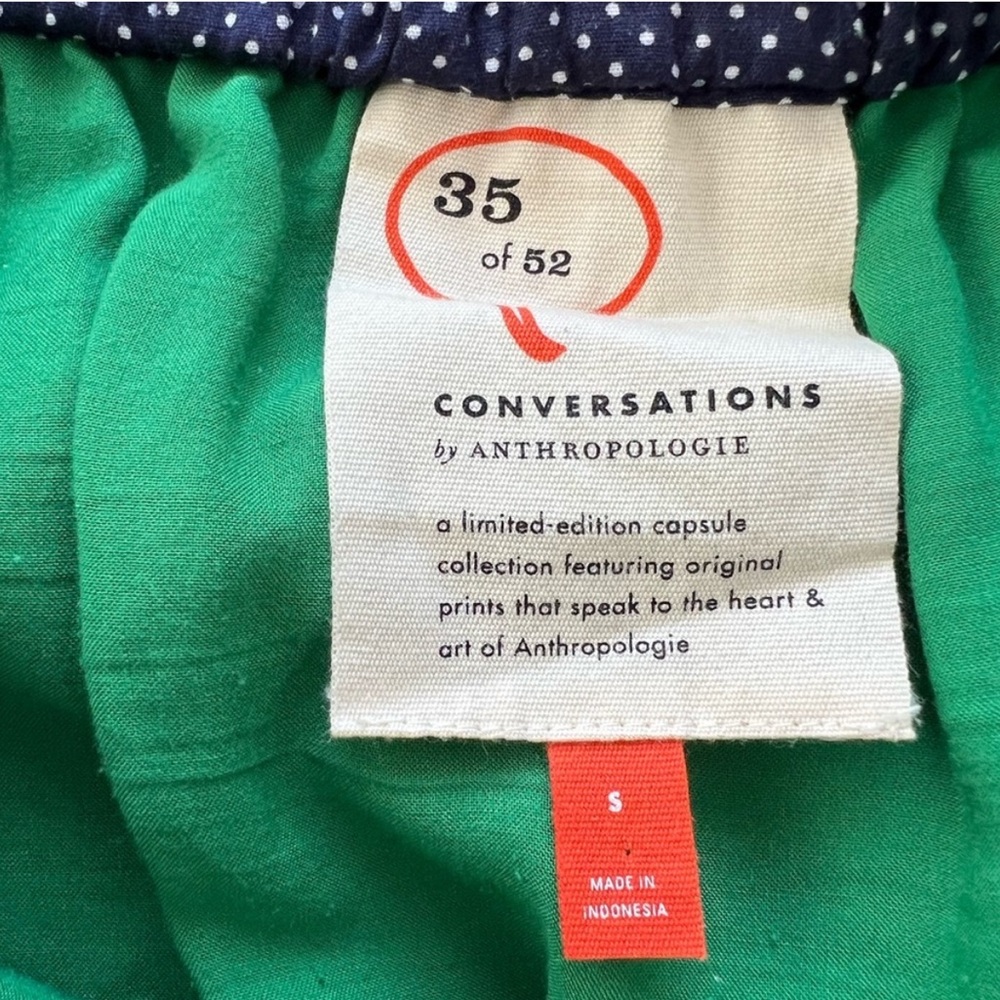 Anthropologie Green Floral Wrap Midi Skirt - Picture 2 of 4